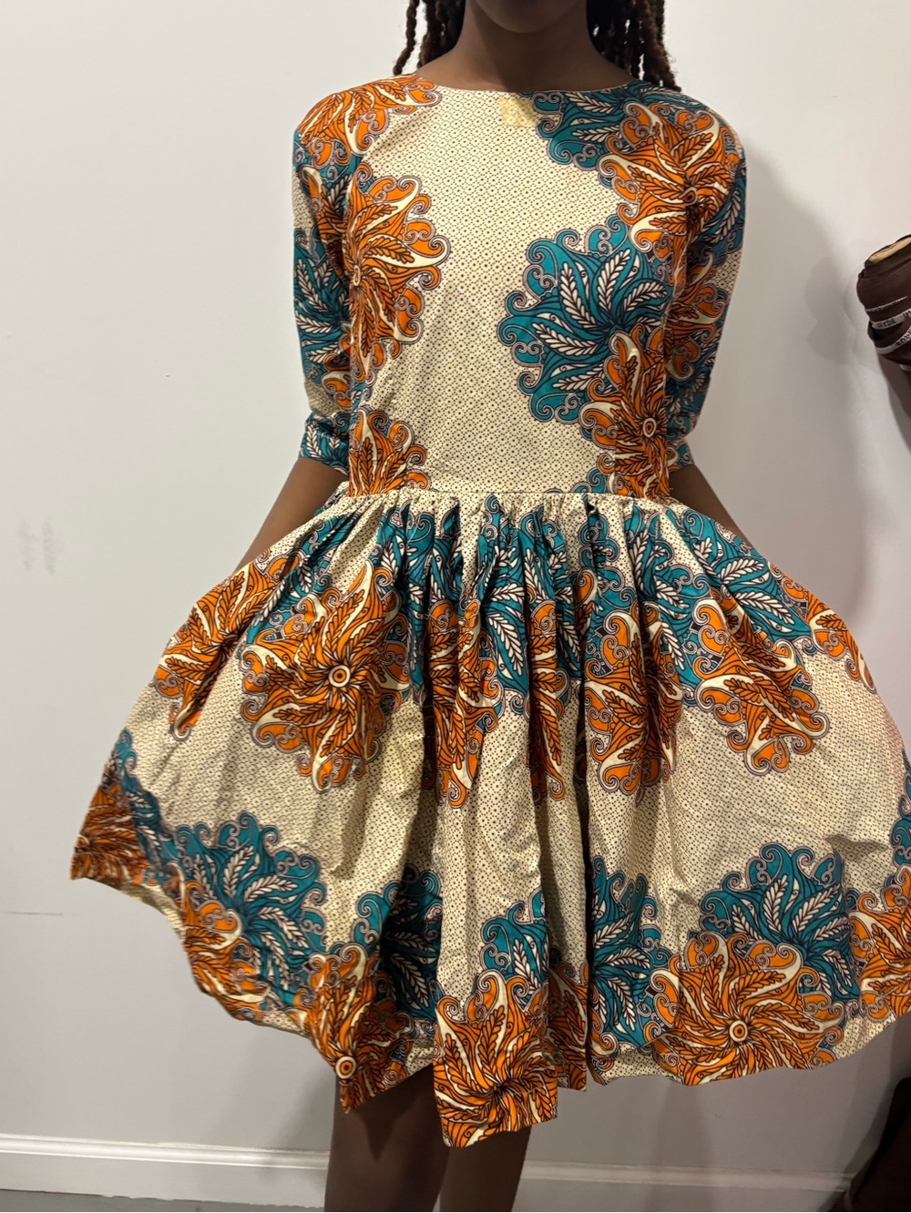 Women african ankara print one shoulder dress